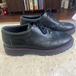Sandro of Paris Black Leather Men's Oxford Boots